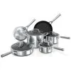 ectqghy522x80b_0.jpg - Conjunto de Panelas e Frigideiras de Aço Inoxidável, 10 Peças, NINJA C69500, Prateado