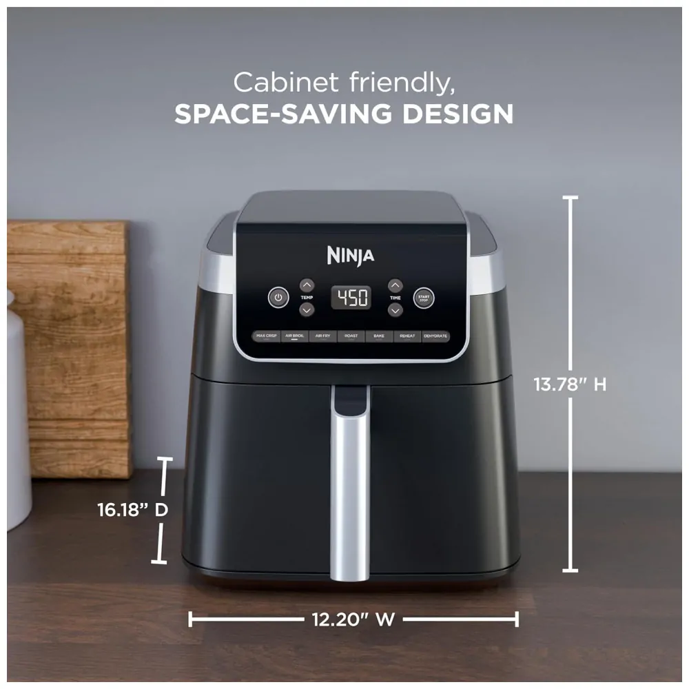 ectqjmg9wg1d0b_7.jpg - Ninja Air Fryer Pro XL 6.5 Litros Tecnologia Max Crisp, Cozinhe sem Culpa, 7 Funções, Fácil Limpeza, Economia de Espaço Cinza