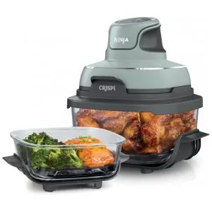 ectqmkz6bfjd0b_0.jpg - Ninja Crispi Air Fryer Fritadeira Forno de Vidro Portátil, Compacto e Poderoso, 3,78 litros, 6 Copos, Contêineres de Vidro CleanCrisp, Cozimento Rápido,