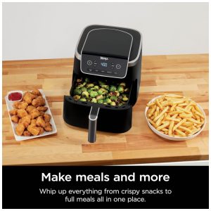 ectqmv8gk4wd0b_4.jpg - Fritadeira Ninja Air Fryer Pro 5 litros 5 em 1 para Fritar, Assar, Grelhar, Reaquecer e Desidratar Tecnologia Air Crisp Cesta Antiaderente Cinza