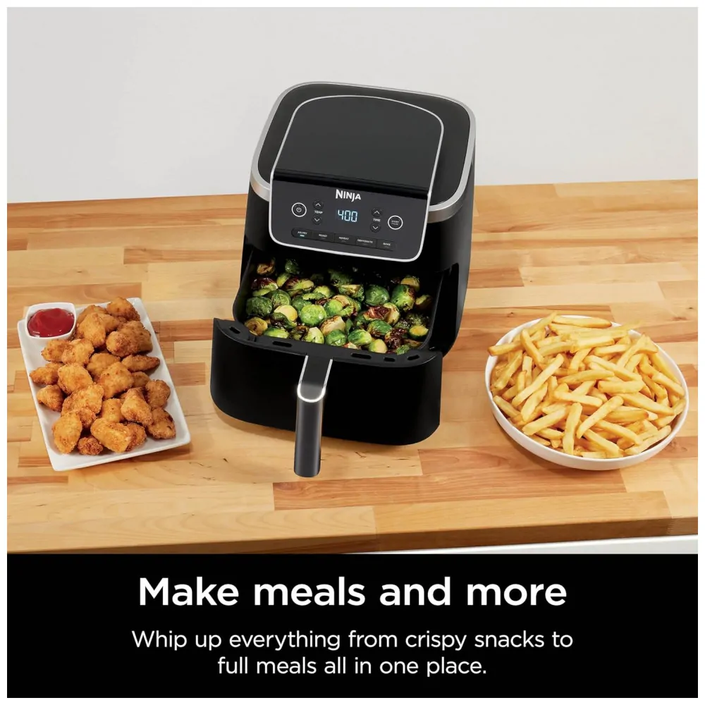ectqmv8gk4wd0b_4.jpg - Fritadeira Ninja Air Fryer Pro 5 litros 5 em 1 para Fritar, Assar, Grelhar, Reaquecer e Desidratar Tecnologia Air Crisp Cesta Antiaderente Cinza