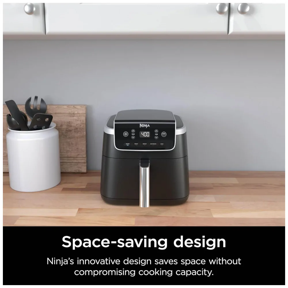 ectqmv8gk4wd0b_6.jpg - Fritadeira Ninja Air Fryer Pro 5 litros 5 em 1 para Fritar, Assar, Grelhar, Reaquecer e Desidratar Tecnologia Air Crisp Cesta Antiaderente Cinza