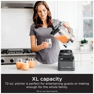 ectqtj1pytkc0b_3.jpg - Mixer Ninja Profissional 2.0 BR201AMZ, 1200 Watts, Lâminas Ultra Trituradoras, Programa Automático, Jarra de 2,1 Litros, 4 Velocidades, Smoothies