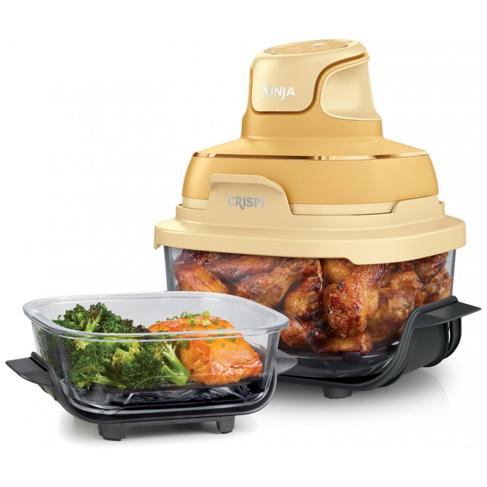 ectqwsml55lf0b_0.jpg - Ninja Air Fryer Crispi Fritadeira 4 em 1 Sistema de Cozimento Portátil 3,78 litros, 6 Copos de Vidro, Contêineres Crocantes, Tampas de Armazenamento Inclusas,