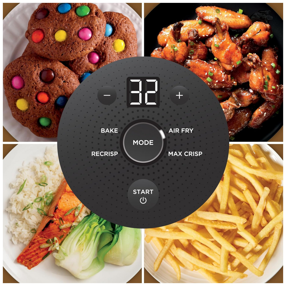 ectqwsml55lf0b_8.jpg - Ninja Air Fryer Crispi Fritadeira 4 em 1 Sistema de Cozimento Portátil 3,78 litros, 6 Copos de Vidro, Contêineres Crocantes, Tampas de Armazenamento Inclusas,