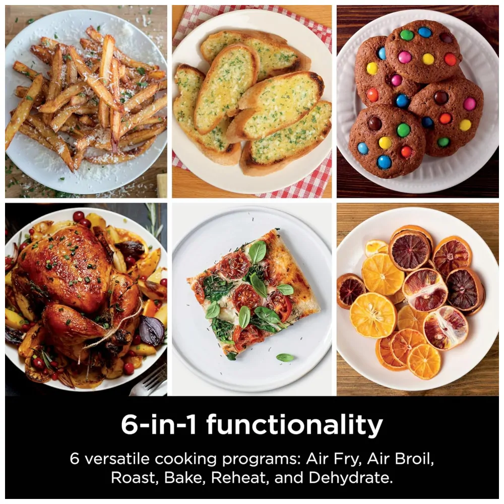 ectqzv19mn6d0b_10.jpg - Fritadeira Elétrica Ninja Duplo Andar XL 9,5 Litros 2 Cestos Air Fryer, Tecnologia Smart Cook System, Cozimento Duplo de 4 Alimentos, Termômetro, SL451
