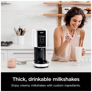 Máquina de sorvete Ninja CREAMi branca 7 programas compacta 2 potes 473 ml modelo NC301WHBBB.