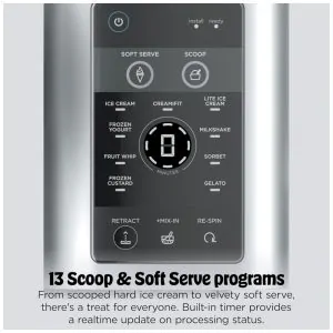 Máquina de sorvete soft serve Ninja CREAMi Scoop Swirl prata 13 programas 4 potes 2 em 1 473 ml modelo NC701.