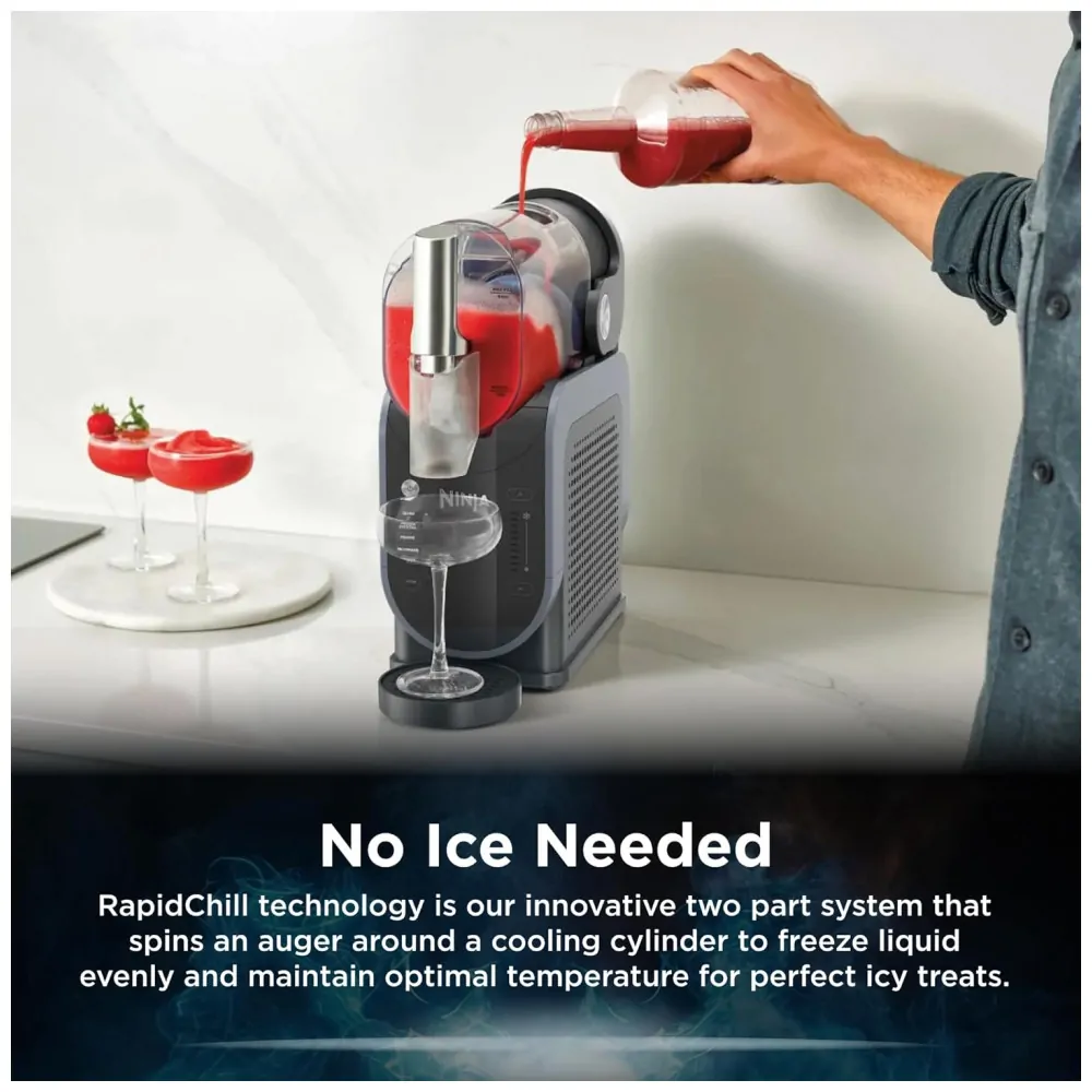 Máquina de Slush Raspadinha Ninja FS301 2,6L RapidChill Frozen 6 Programas 240V