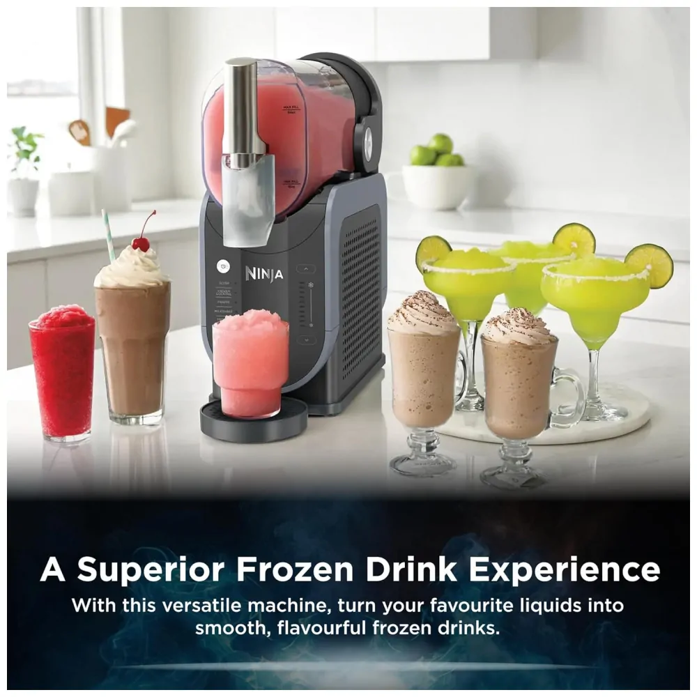 Máquina de Slush Raspadinha Ninja FS301 2,6L RapidChill Frozen 6 Programas 240V