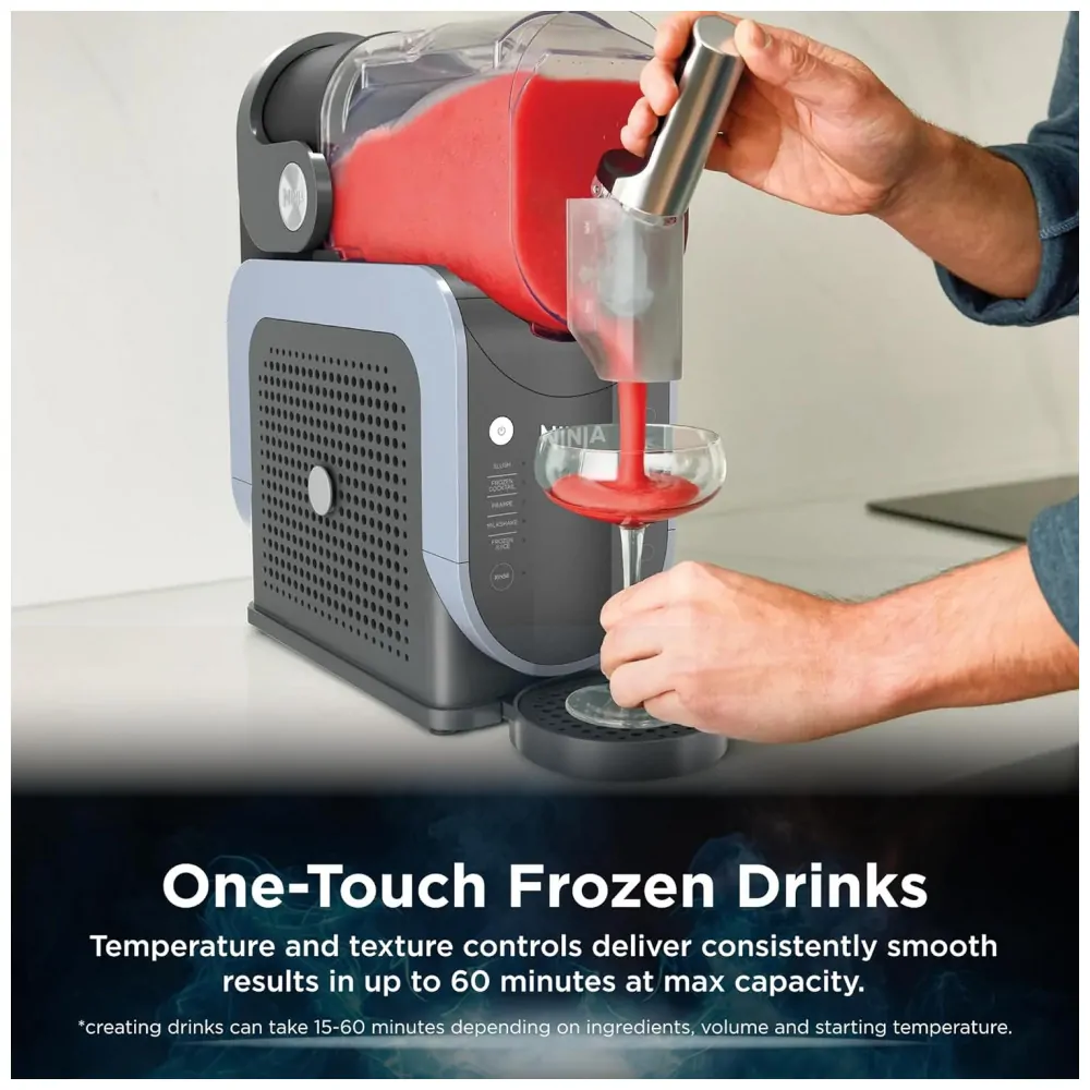 Máquina de Slush Raspadinha Ninja FS301 2,6L RapidChill Frozen 6 Programas 240V