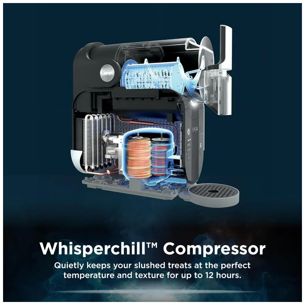 Máquina de Slush Raspadinha Ninja FS301 2,6L RapidChill Frozen 6 Programas 240V