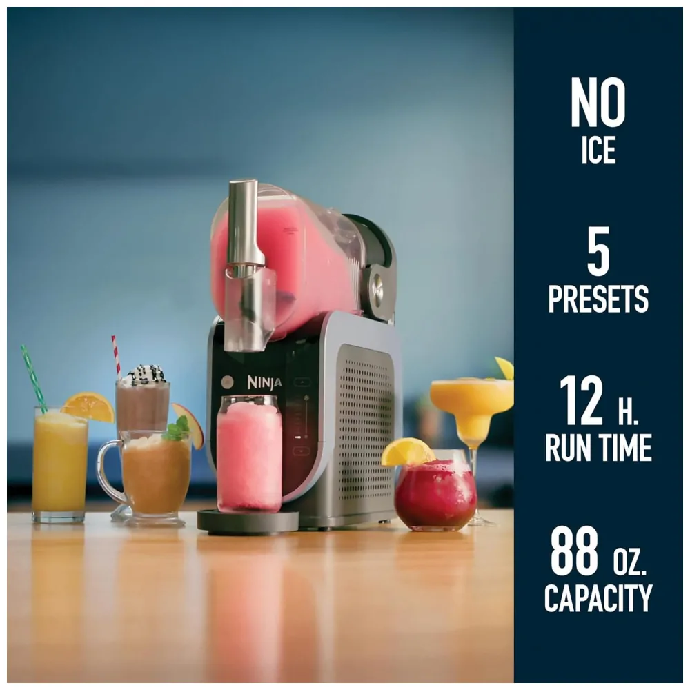Máquina de Slush Raspadinha Ninja SLUSHi FS301 2,6L Preta 5 Programas RapidChill 110V