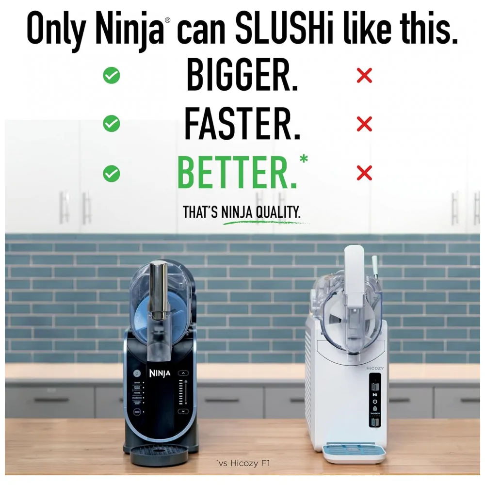 Máquina de Slush Raspadinha Ninja SLUSHi FS301 2,6L Preta 5 Programas RapidChill 110V