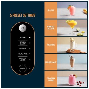 Ninja Máquina de Raspadinha FS301 Fabricador Bebidas Congeladas RapidChill 5 Predefinições Preto Premium Sem Gelo 110V