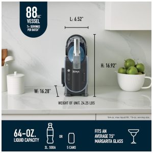 Ninja Máquina de Raspadinha FS301 Fabricador Bebidas Congeladas RapidChill 5 Predefinições Preto Premium Sem Gelo 110V