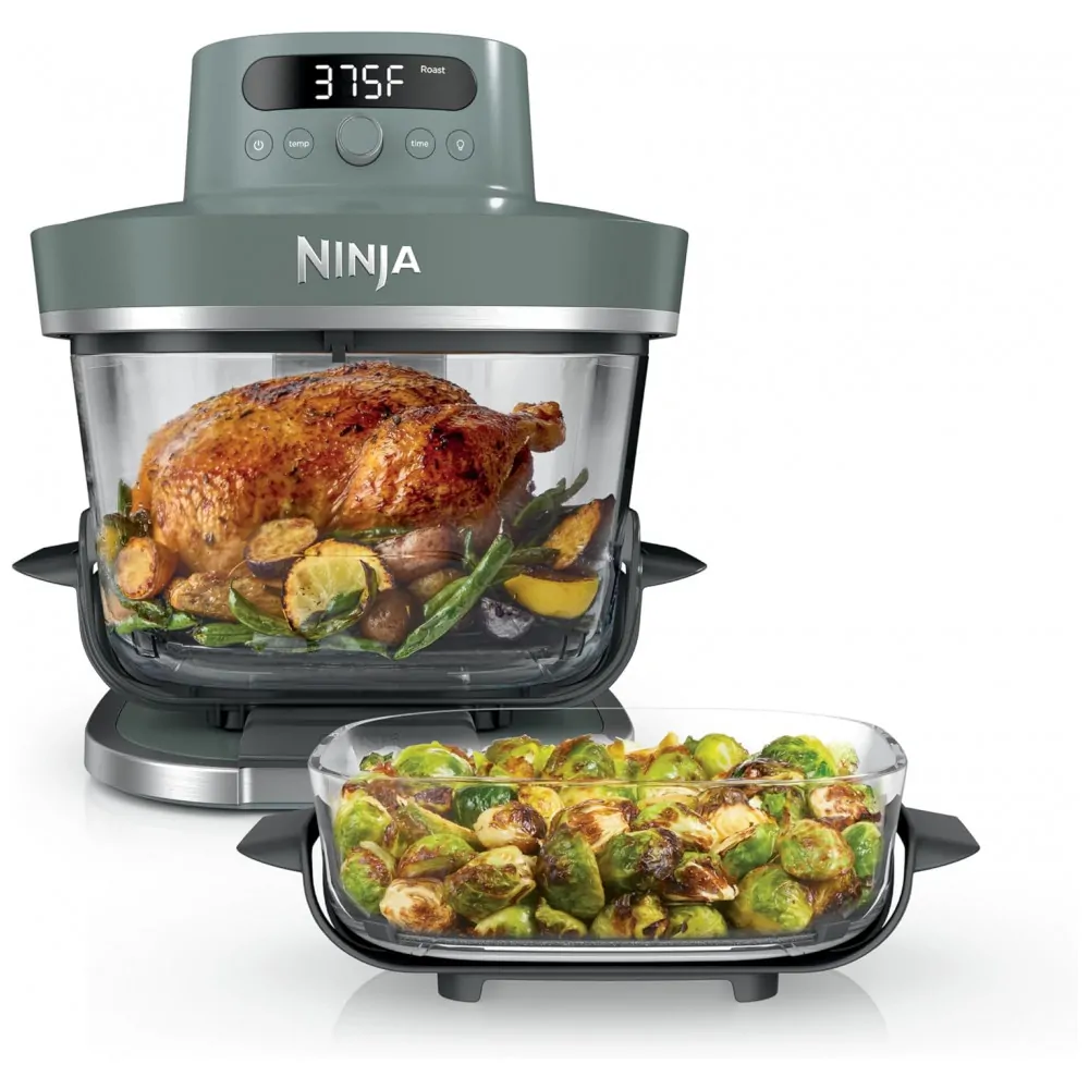 Ninja Crispi Pro Fritadeira de Ar 6 em 1 em Vidro com Tampas Armazenamento 232 C AS101DG 110V