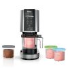 Máquina de sorvete Ninja CREAMi prata 7 programas 800 W 120V modelo NC301 Bundle