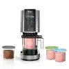 Máquina de sorvete Ninja CREAMi prata 7 programas 800 W 120V modelo NC301 Bundle