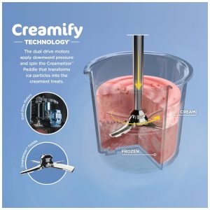 Máquina de sorvete Ninja CREAMi prata 7 programas 800 W 120V modelo NC301 Bundle