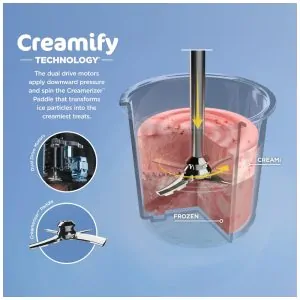 Máquina de sorvete Ninja CREAMi prata 7 programas 800 W 120V modelo NC301 Bundle