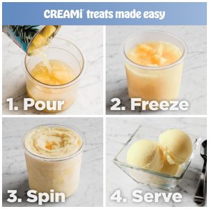 Máquina de sorvete Ninja CREAMi prata 7 programas 800 W 120V modelo NC301 Bundle