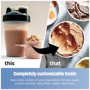 Máquina de sorvete Ninja CREAMi prata 7 programas 800 W 120V modelo NC301 Bundle