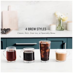 Máquina de Café Ninja Pods e Grounds Individual XL Compatível K Cup 4 Estilos Reservatório 2 L Frother Integrado Tamanhos 177 710 mL Pedra PB055AST 110V