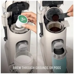 Cafeteira Ninja PB055AST Pedra Preparo Duplo Espumador Reservatório 2L 120V