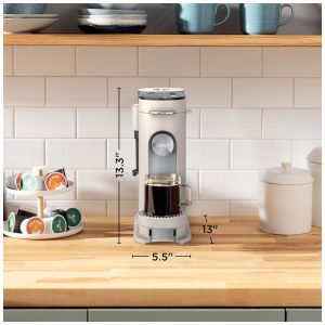 Máquina de Café Ninja Pods e Grounds Individual XL Compatível K Cup 4 Estilos Reservatório 2 L Frother Integrado Tamanhos 177 710 mL Pedra PB055AST 110V