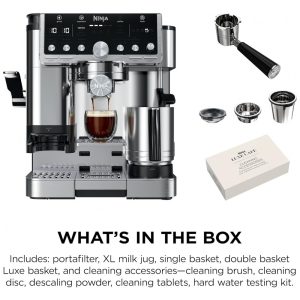 Máquina de Espresso Ninja Luxe Café Pro ES701 Inox, 2 L, Moedor Integrado, 120V
