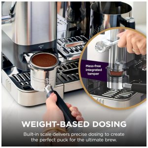 Máquina de Espresso Ninja Luxe Café Pro ES701 Inox, 2 L, Moedor Integrado, 120V