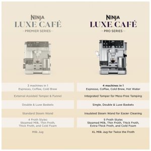 Máquina de Espresso Ninja Luxe Café Pro ES701 Inox, 2 L, Moedor Integrado, 120V