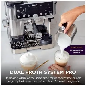Máquina de Espresso Ninja Luxe Café Pro ES701 Inox, 2 L, Moedor Integrado, 120V