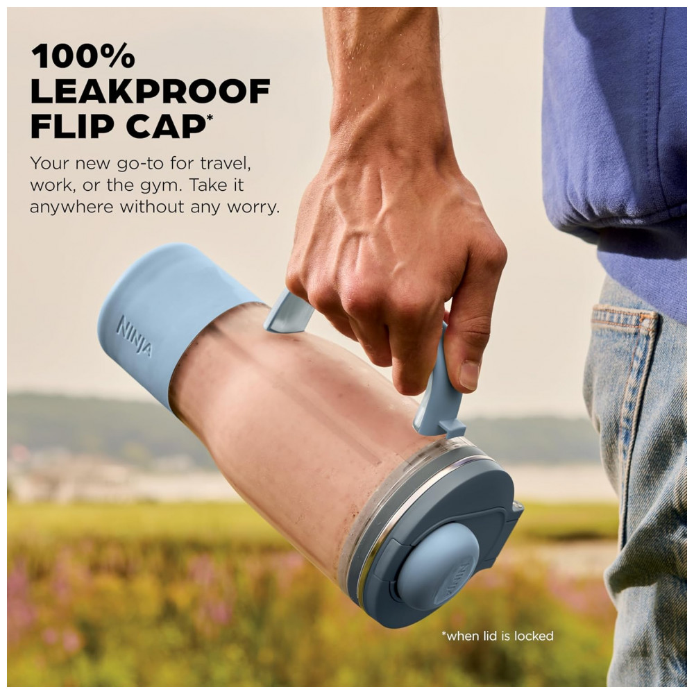 Liquidificador Pessoal Ninja Blendboss Rosa 770 ml Copo Viagem Tampa Antivazamento Auto iQ 110V