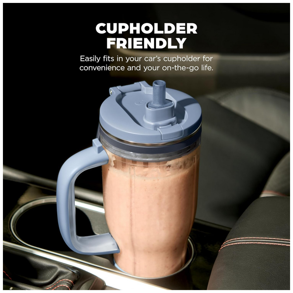 Liquidificador Pessoal Ninja Blendboss Rosa 770 ml Copo Viagem Tampa Antivazamento Auto iQ 110V