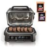 Grill Smoker Ninja Outdoor Woodfire Pro XL 4 em 1 Churrasqueira, Fumante, Air Fryer e Forno com Termômetro Embutido