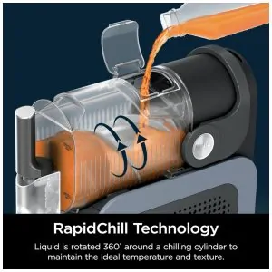 Máquina de Bebidas Geladas Ninja SLUSHi Artic Blue 2,6 L RapidChill 5 Programas Profissional FS301C 110V