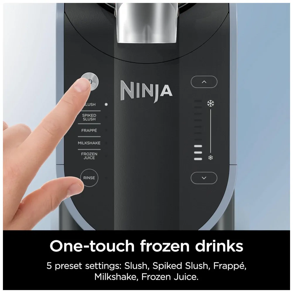 Máquina de Bebidas Geladas Ninja SLUSHi Artic Blue 2,6 L RapidChill 5 Programas Profissional FS301C 110V