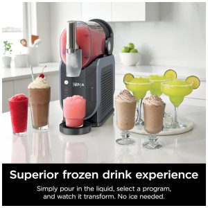 Máquina de Bebidas Geladas Ninja SLUSHi Artic Blue 2,6 L RapidChill 5 Programas Profissional FS301C 110V