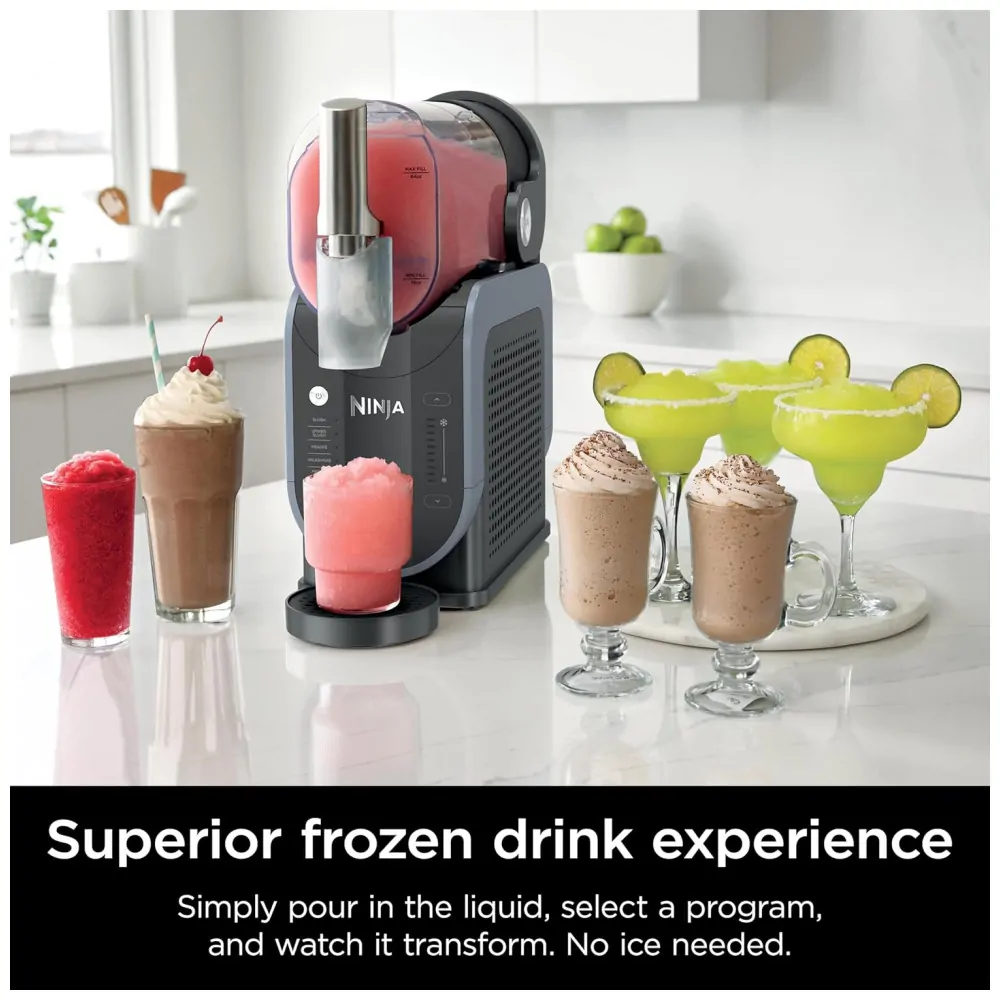 Máquina de Bebidas Geladas Ninja SLUSHi Artic Blue 2,6 L RapidChill 5 Programas Profissional FS301C 110V