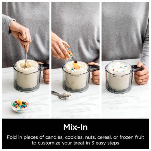 Sorveteira Ninja CREAMi Deluxe Prata 2 Potes 710 ml 11 Programas XL NC501 110V