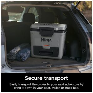 Caixa Térmica com Rodas Ninja FrostVault 28 L Cinza Ardósia Gaveta Dry Zone Isolada