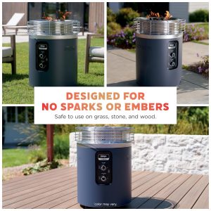 Ninja Fireside360 Aquecedor Externo Portátil 3 Modos com Chama e Calor para Varanda, Camping e Praia