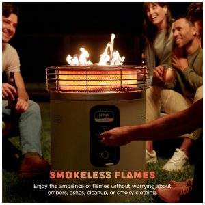 Ninja Fireside360 Aquecedor Externo Portátil 3 Modos com Chama e Calor para Varanda, Camping e Praia
