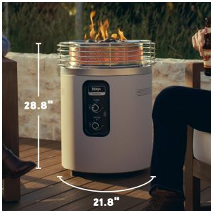 Ninja Fireside360 Aquecedor Externo Portátil 3 Modos com Chama e Calor para Varanda, Camping e Praia