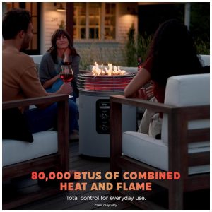 Ninja Fireside360 Aquecedor Externo Portátil 3 Modos com Chama e Calor para Varanda, Camping e Praia