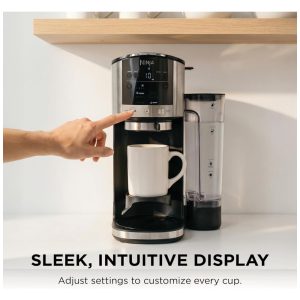 Cafeteira Ninja DualBrew Inox 12 xícaras Café em Pó e Cápsulas 4 Estilos de Preparo Cold Brew GP161 110V