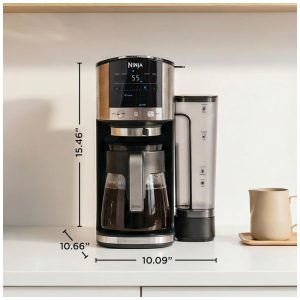 Cafeteira Ninja DualBrew Inox 12 xícaras Café em Pó e Cápsulas 4 Estilos de Preparo Cold Brew GP161 110V