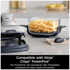 Pote de Vidro Ninja CleanCrisp 2,4 L Tampa Hermética para Ninja Crispi